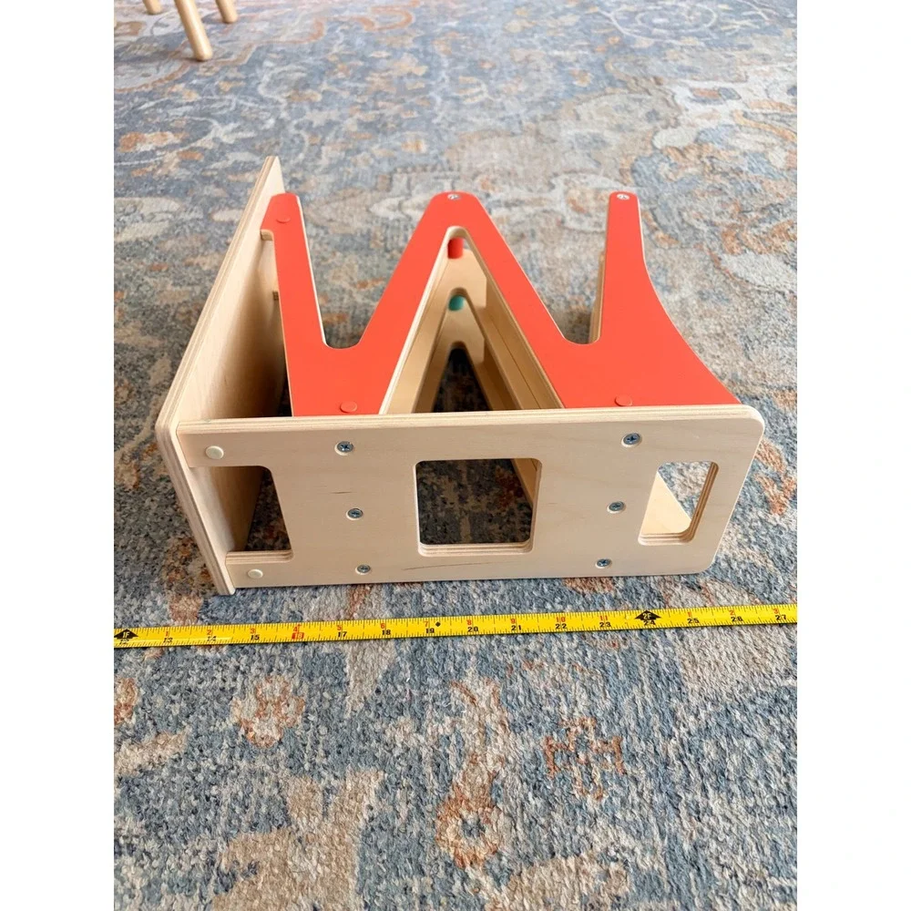 LOVEVERY Race & Chase Wooden Ramp Track Montessori Toddler Toy